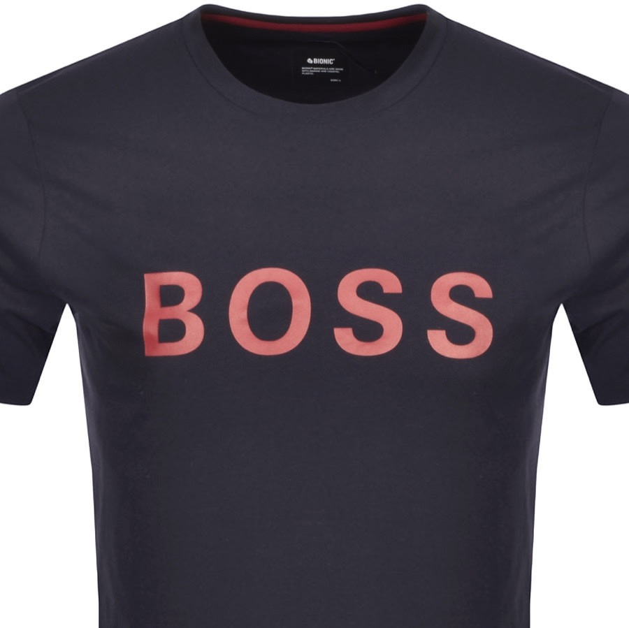 Alternative Image for ProductBOSS Crew Neck Tiburt Logo T Shirt Navy2